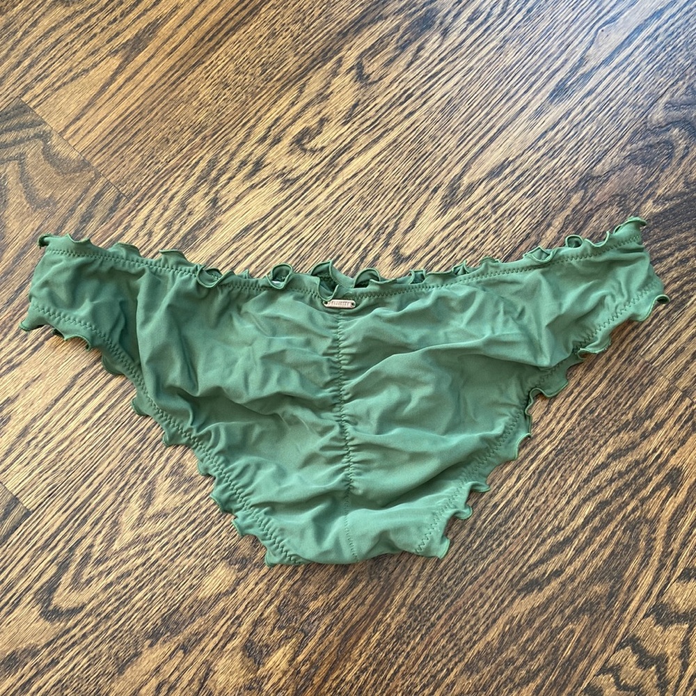 Army Green Hollister Ruffle Swim Bottoms Size Large